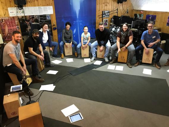 Cajon Power-Day Februar 2020 in Plüderhausen Gruppenfoto 3